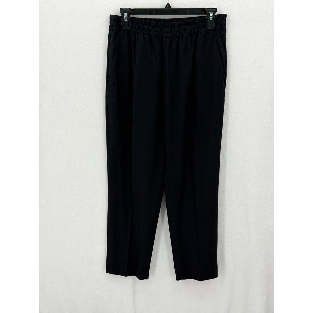 Everlane Pants Womens 6 Navy‎ Black Cropped Slim Hi Rise 100% Wool Minimalist